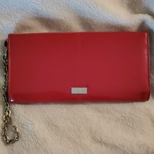 Thirty-One Red Clutch with Chain Wristlet